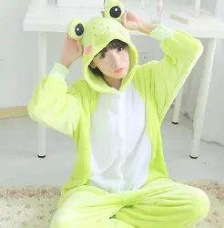 Onesie Чик Kigurumi длинные прекрасные пижамы Для Женщин Животного милый мультфильм для взрослых Sleeve Hooded Flannel медведь бурый CCCB437