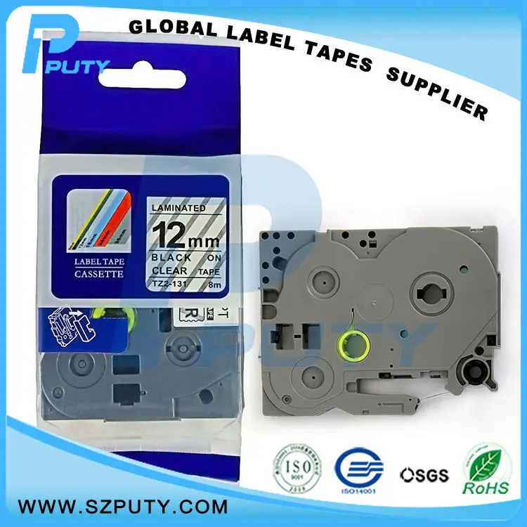 

1PCS Compatible for Brother 12mm Black on Clear TZe-131 TZ2-131 Laminated Label Tapes for Brother P touch Label Printers