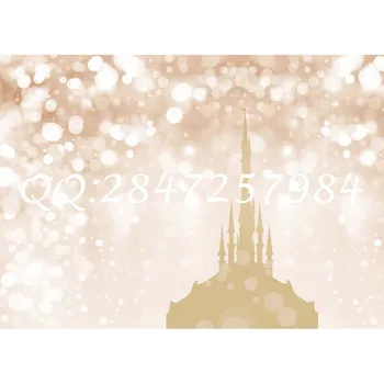 

Thin fabric cloth printed photography background bokeh and castle backdrop F-2504