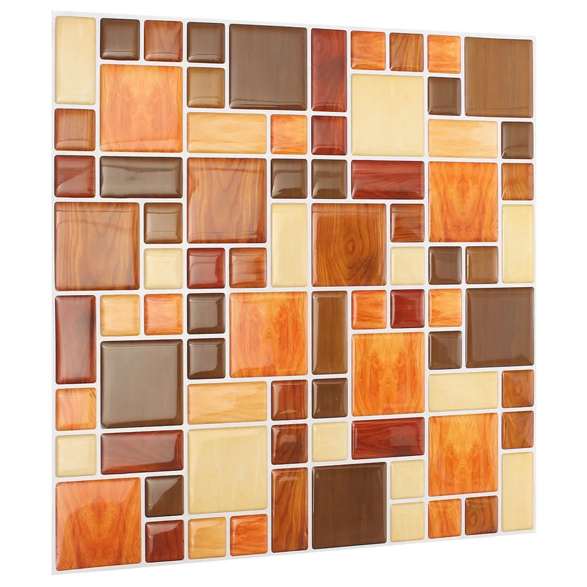 

Wall Sticker PVC Bathroom Oil-Proof Self-Adhesive M-osaic Tile Style Toilet Waterproof Matte Surface Wallpaper Kitchen
