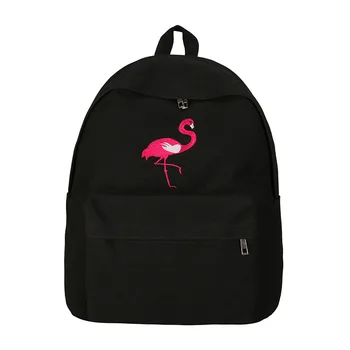 

Preppy Style Mini Backpack for Teenagers Girls Canvas Animal Cute Flamingo Printing School Bagpack Women Casual Travel Rucksack