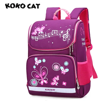 

KOKOCAT Children's Backpack Kids Cartoon School Bags for Boys Anime School Backpack for Girls Orthopedic Schoolbag