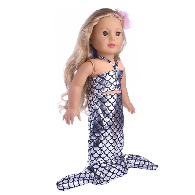 LUCKDOLL Мода Русалка купальник подходит 18 дюймов Американский 43 см Кукла одежда аксессуары, игрушки для девочек, поколение, подарок на день рождения