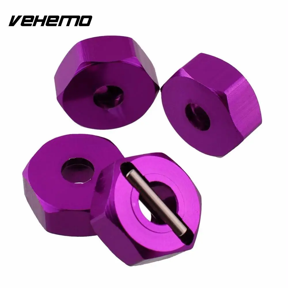 Vehemo фиолетовый шестигранник колеса 4 шт 12 мм 02134/02100 P крепеж для 1/10 RC модели колеса автомобиля часть