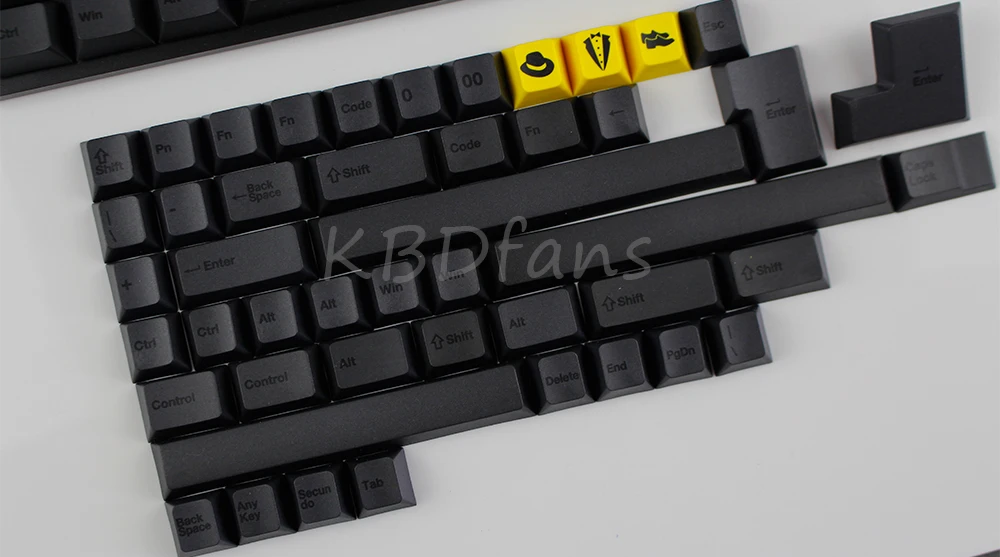 Kbdfans набор ключей с красителем, 152 клавиш, вишневый профиль для usb, механическая клавиатура, 1,75, съемник pbt ключей iso