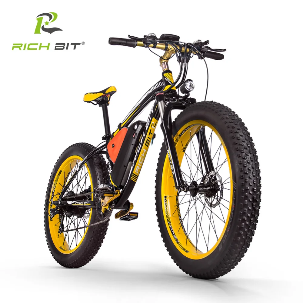 Cheap RichBit RT-012 Plus Fat Tire ebike 21 speeds 48V 1000W 17Ah Lithium Battery powerful Electric Bicycle With Computer Speedometer 3