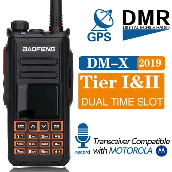 

Baofeng DM-X Digital walkie talkie GPS Record tier 1&2 tier ii Dual Time Slot DMR Digital/Analog Ham Radio upgrade of DM-1702