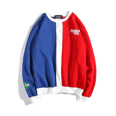 

Stitching loose round neck pullover tops bat sleeves Pepsi Cola casual clothing men women long-sleeved Tops brand tracksuit