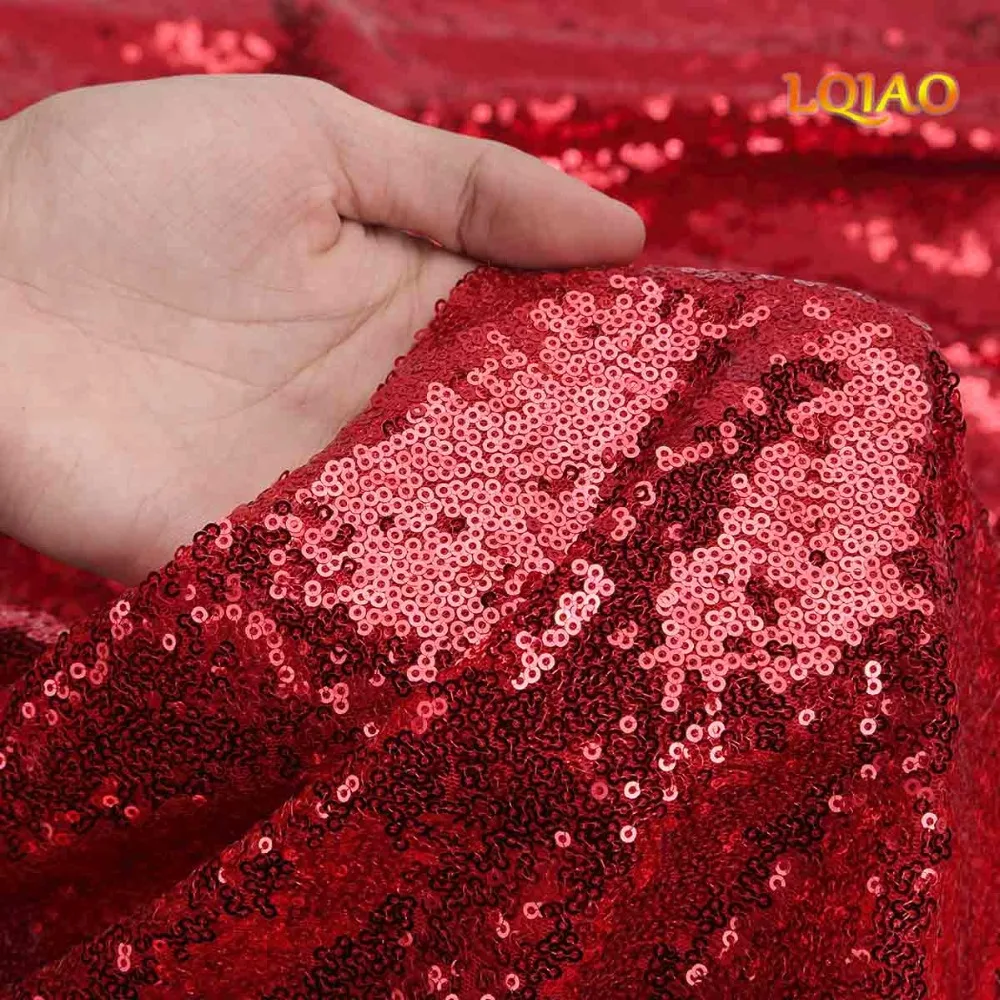 Red sequin curtain backdrop-007