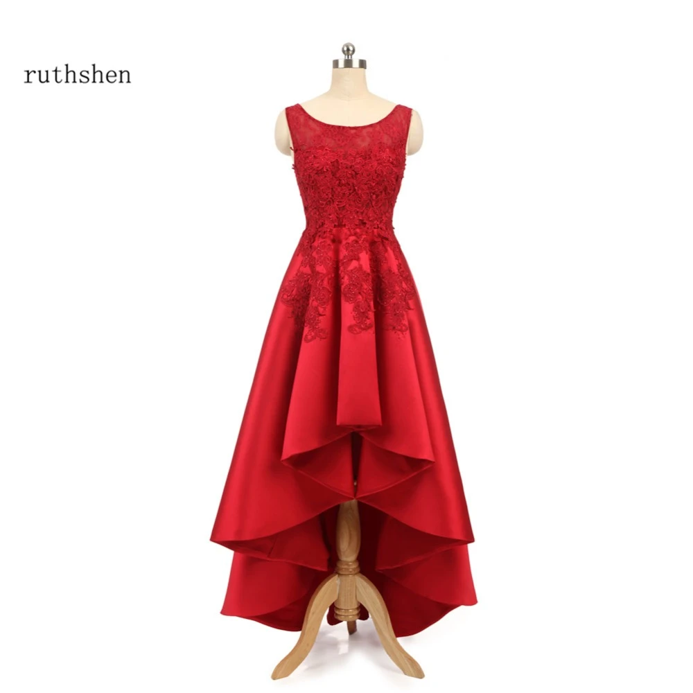 red high low formal dress