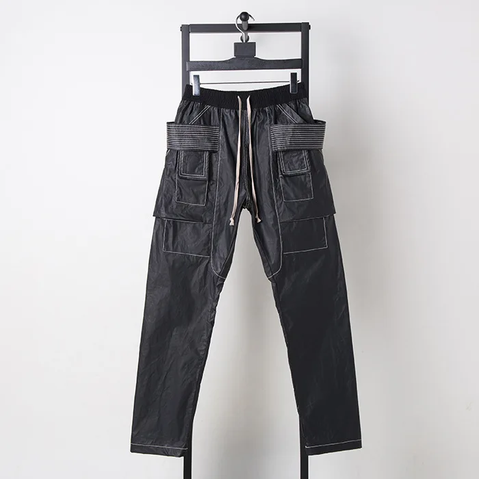 

New list waterproof fabric hanging files harem casual style men pants high top persional fashion hip hop trousers
