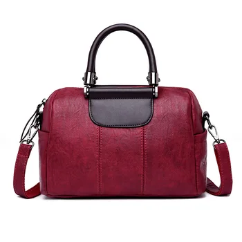 

Women's Genuine Leather Handbags Fashion Patchwork Ladies Shoulder CrossBody Bag Messenger Bags Big Size Women Bags Tote Bag