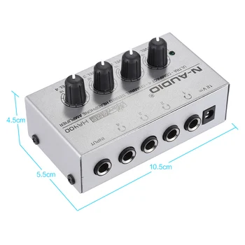 

HA400 Ultra-compact 4 Channels Mini Audio Stereo Headphone Amplifier with Power Adapter