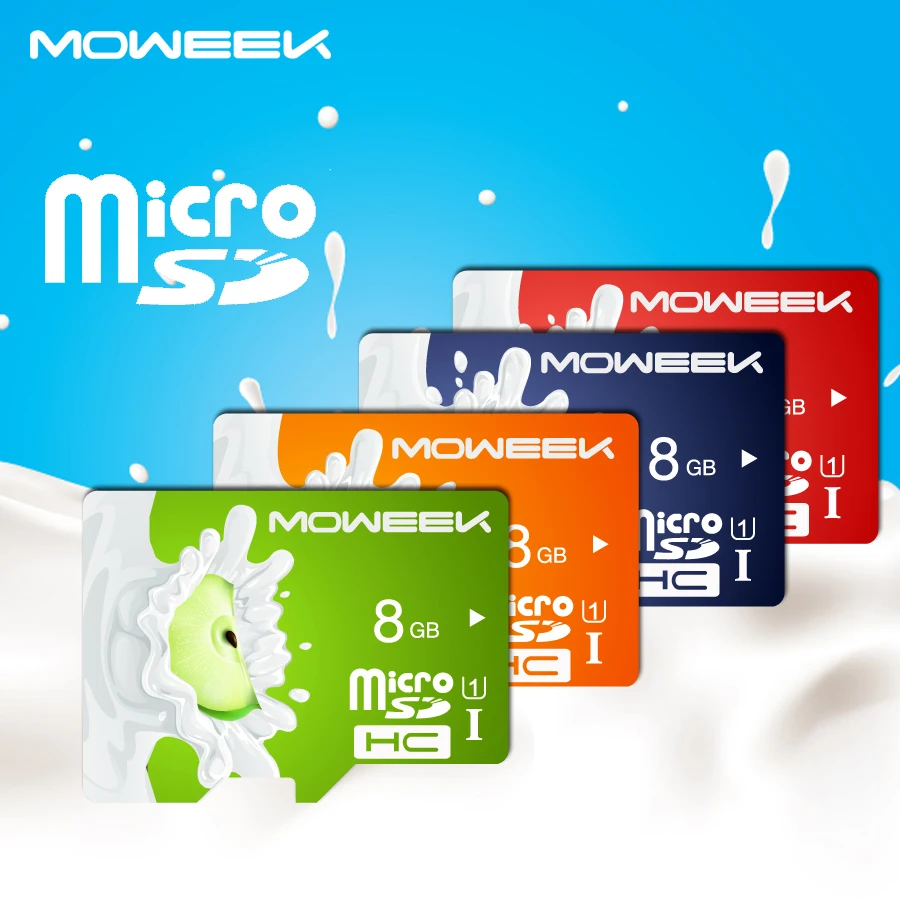  MOWEEK 2016 fashion Fruit Series Micro SD Card 8/16//32/64/128 GB class 10 Memory card TF card for smartphone/TA 