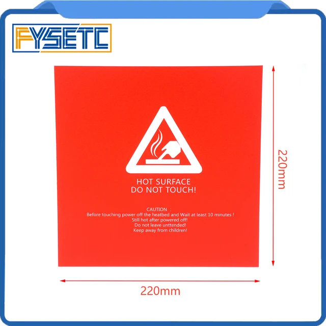 Cheap 1pc Red Frosted Heated bed 220x220mm  For Wanhao i3 Anet A8 A6 Ender-3 Tarantula 3D Printer Sticker Build Sheet build plate tape