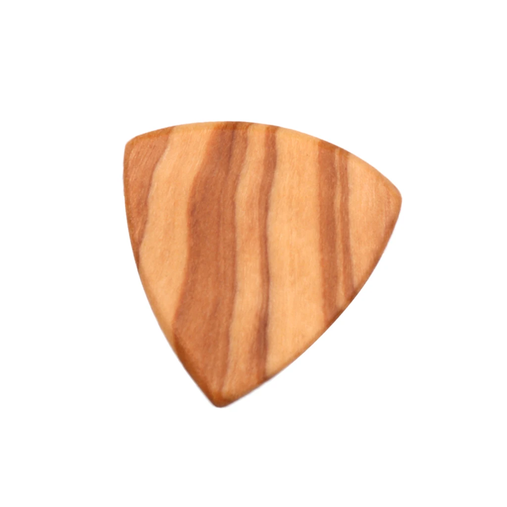 Guitar Plectrum Wood Handmade Guitar Picks 2mm Olive Wood Picks Triangle Picks