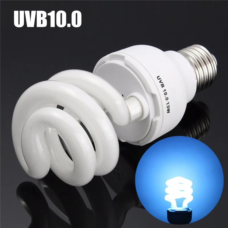 Лучшая цена UVB5.0/UVB10.0 13 Вт E27 компактный УФ светильник флуоресцентный пустынный Террариум лампа для рептилий ультрафиолетовая лампа 110-240 В