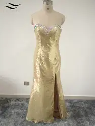 Solovedress Очаровательная Beadeds Блёстки Вечерние платья платье для выпускного вечера с Trian пятно русалка формальное платье Vestido De Festa Longo RP05