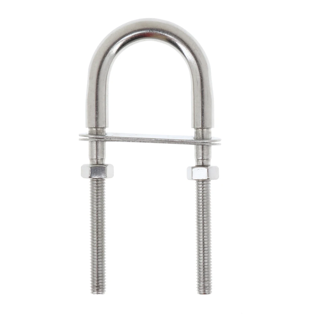 304 Stainless Steel Boat Bow / Stern Eye, U-Bolt, Marine Rigging M6*90