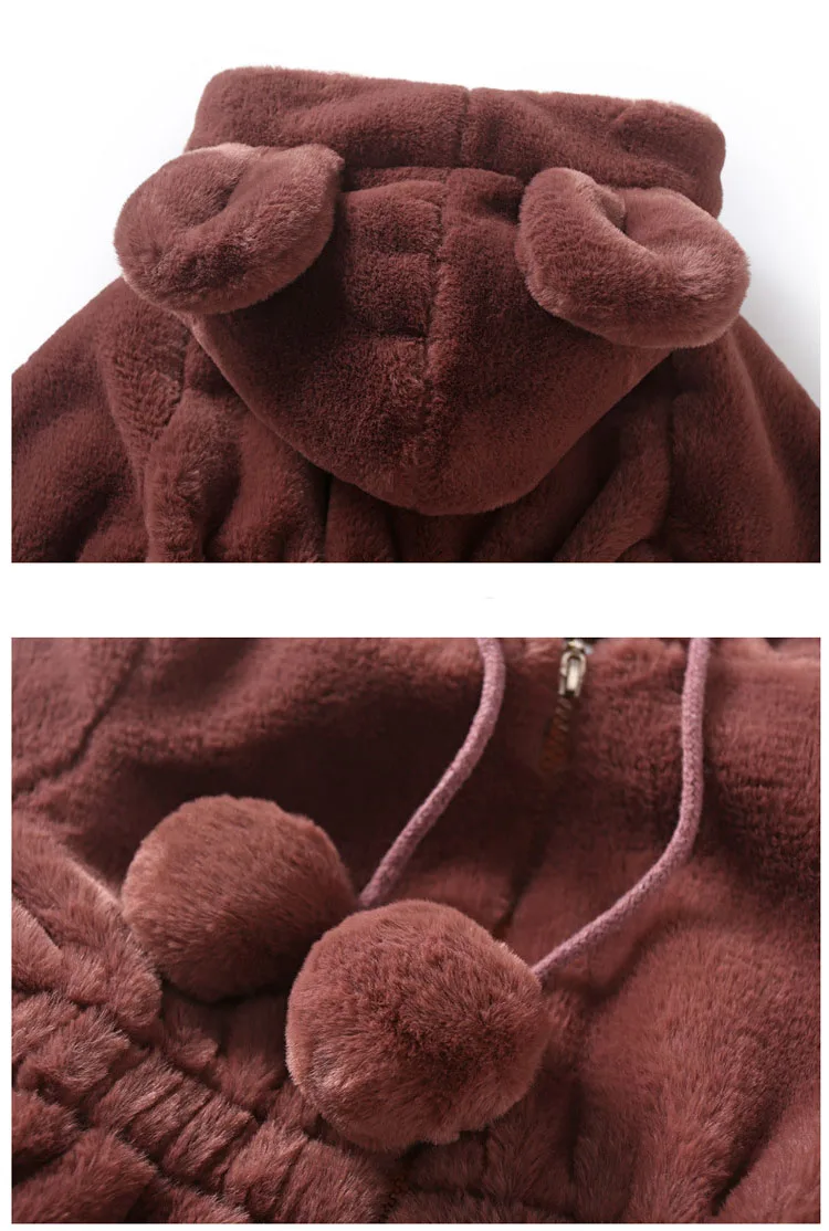 Новая детская зимняя искусственного меха пальто девушки плюшевые куртки для девочек теплый хлопок и шерсть утепленная верхняя одежда