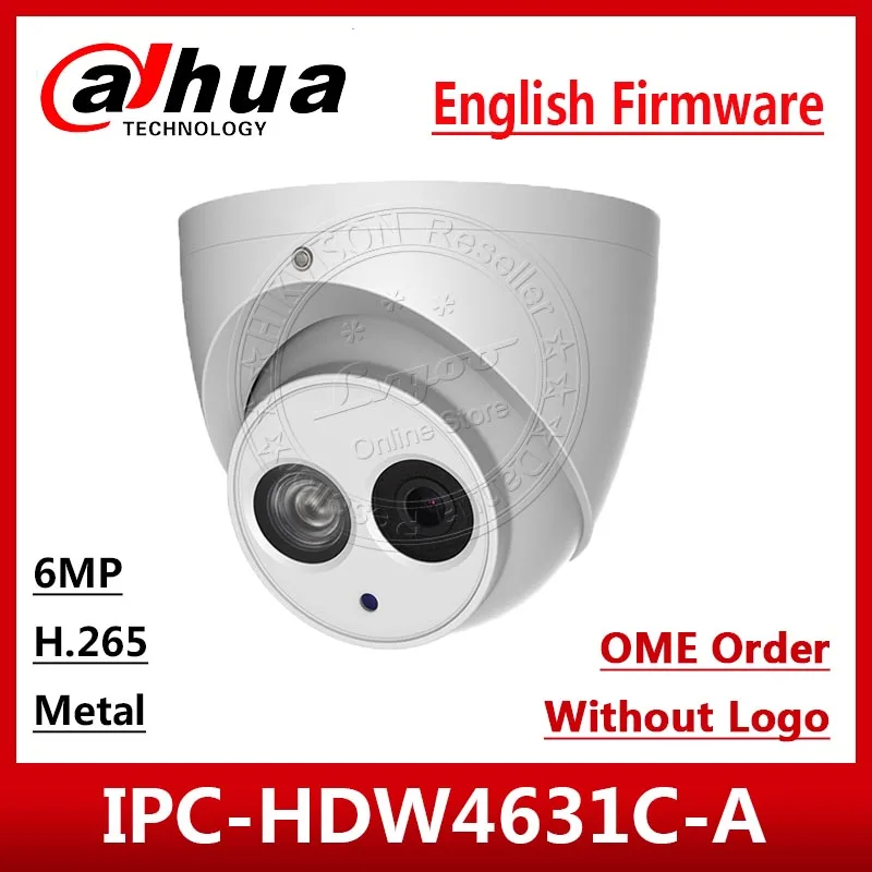 

Dahua OEM Orders 6MP 4MP IPC-HDW4631C-A IPC-HDW4433C-A H.265 POE Built-in MIC IR IP67 CCTV Dome security Camera with logo