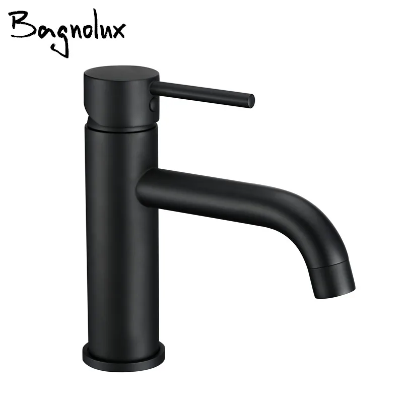 

Bagnolux Basin Faucets Bathroom Faucet Round Matt Black White Brushed Copper And Gold Basin Mixer Tap Bathroom Small Sink Faucet