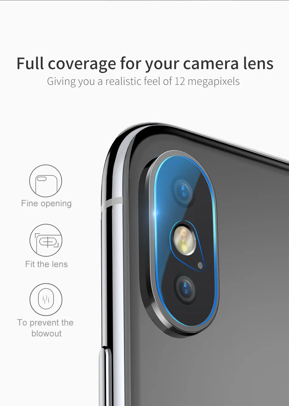 Baseus сзади Камера объектив Защитная пленка для iPhone Xs Max X S Закаленное Стекло пленка для камеры на мобильном телефоне Экран протектор для iPhone xsmax