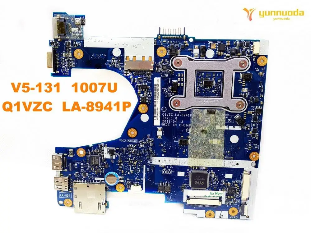 Оригинальный Для ACER V5 131 Материнская плата ноутбука 1007U Q1VZC LA 8941P испытанное