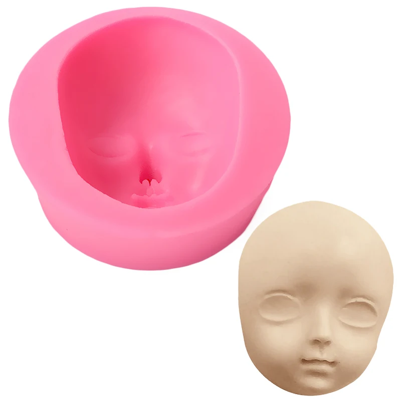 

LYCFEP Baby face Mold Cake Chocolate Baking Mold Fondant Cake Decorating Tools 3d Soap Molds Baking Tools For Cakes DIY EP070838