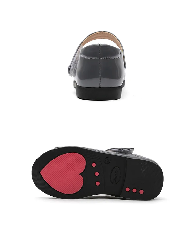 Sapatos de Couro Sapatos de Festa de Casamento Meninas do Bebê da Princesa Arco Meninas Fechar Crianças Genuíno Chaussure Fille Tx127 Toe 30 Mamãe e Bebê