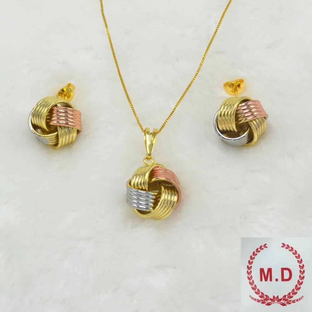 DUBAI Jewelry Set For Women Wholesale &quot;ITALY 750 &quot;Gold Plated Jewelry 3 Colors-in Jewelry Sets ...