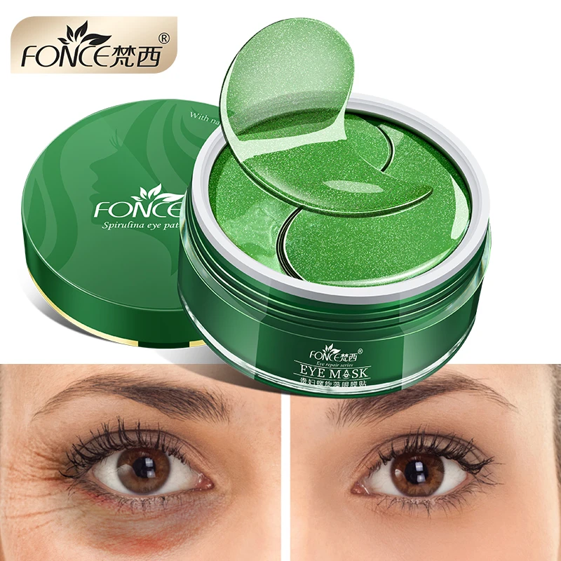 Korean Collagen Crystal Eye Patches Mask Plant essence Reduce Dark circles Anti-Aging eye Bag Eye Wrinkle Black Tea Spirulina
