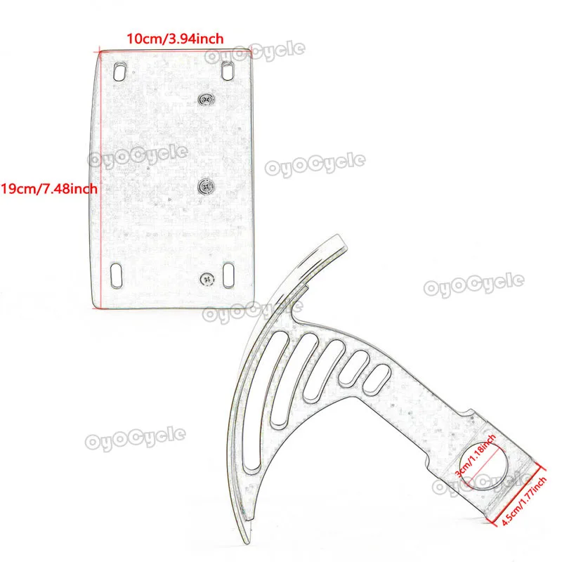 Мотоцикл изогнутый вертикальный Боковое крепление тег Номерного Знака Держатель Кронштейн для Yamaha 98-02 YZF-R6S YZF-R1 YZFR1 YZFR6S