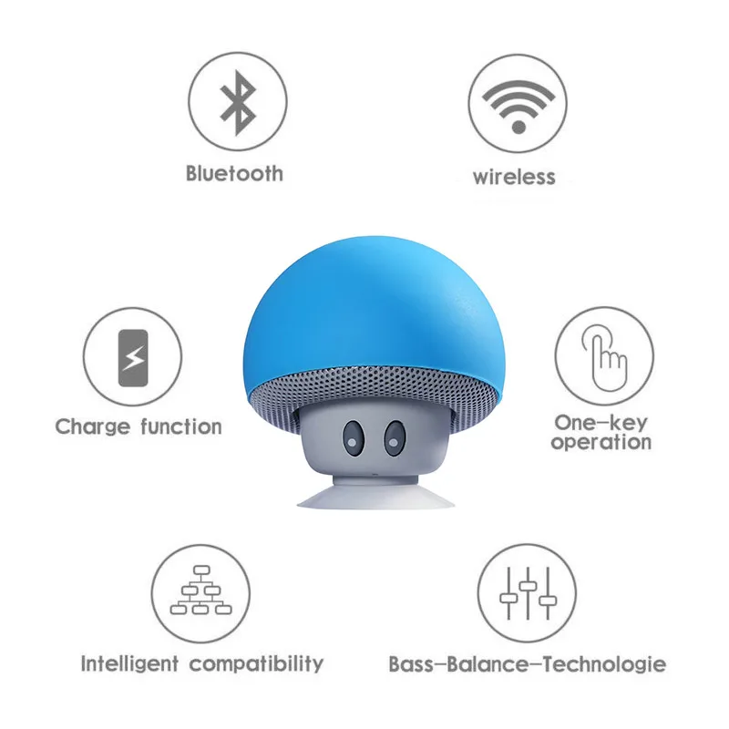 Модный дизайн 2019 портативная беспроводная Bluetooth колонка в виде мини гриба
