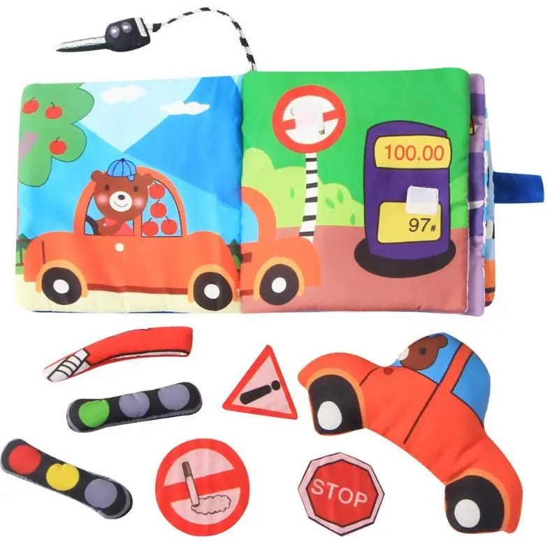 

3D Cartoon Patterns Baby Cloth Book Infant washable Early Learning Montessori Quiet Books Cognitive Development Cloth Book Toys