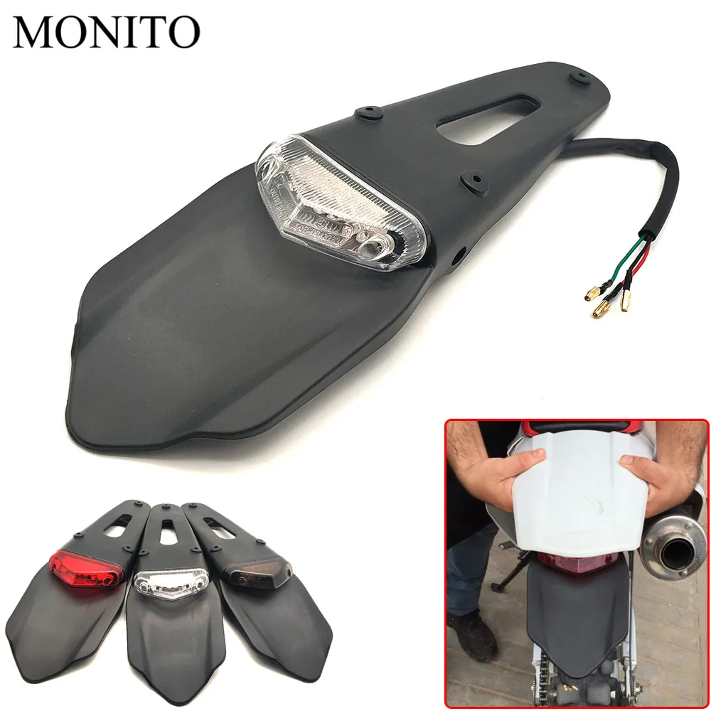 

For SUZUKI RM85 RM125 RM250 RMX250 RM 85 125 250 RMX 250 Motorcycle Dirt Bike Rear Fender Brake Stop TailLight 12 LED Tail Light