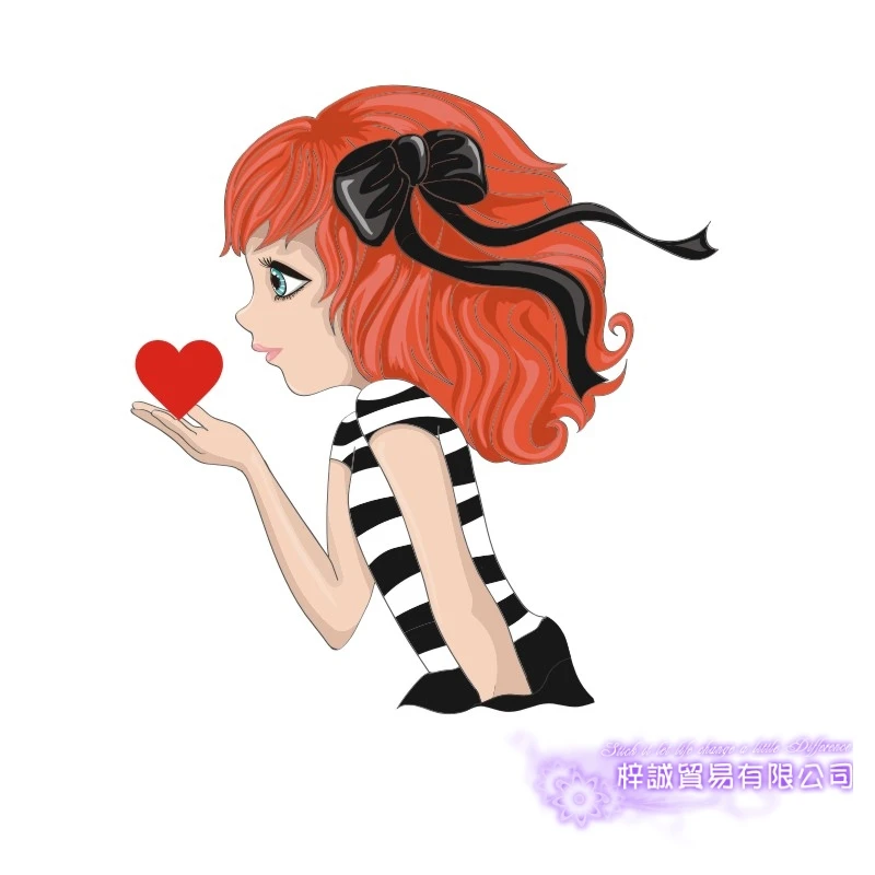 DCTAL Clothing Store Girl Decal Cute Girls Camera Glass Colorful Wall Sticker Coffee Folwer Store Decal Cloakroom Showcase Decor