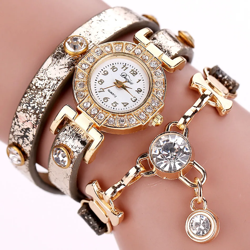 

Brand Bracelet Watches Women Rhinestone Luxury Gold Crystal Fashion Quartz Wrist Watch Ladies Clock Kol Saati Reloj Mujer #B