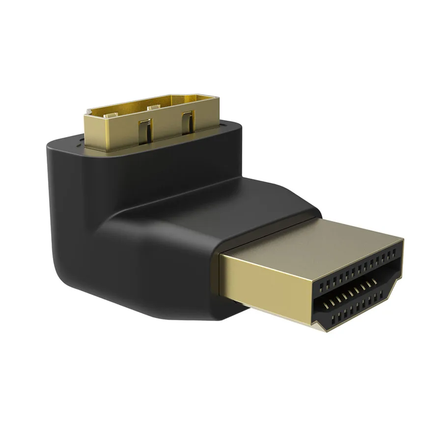 Robotsky HDMI Мужской к HDMI Женский Кабель адаптер Скрытый удлинитель 90 градусов под прямым углом для HD 1080P DHTV позолоченный штекер HDMI