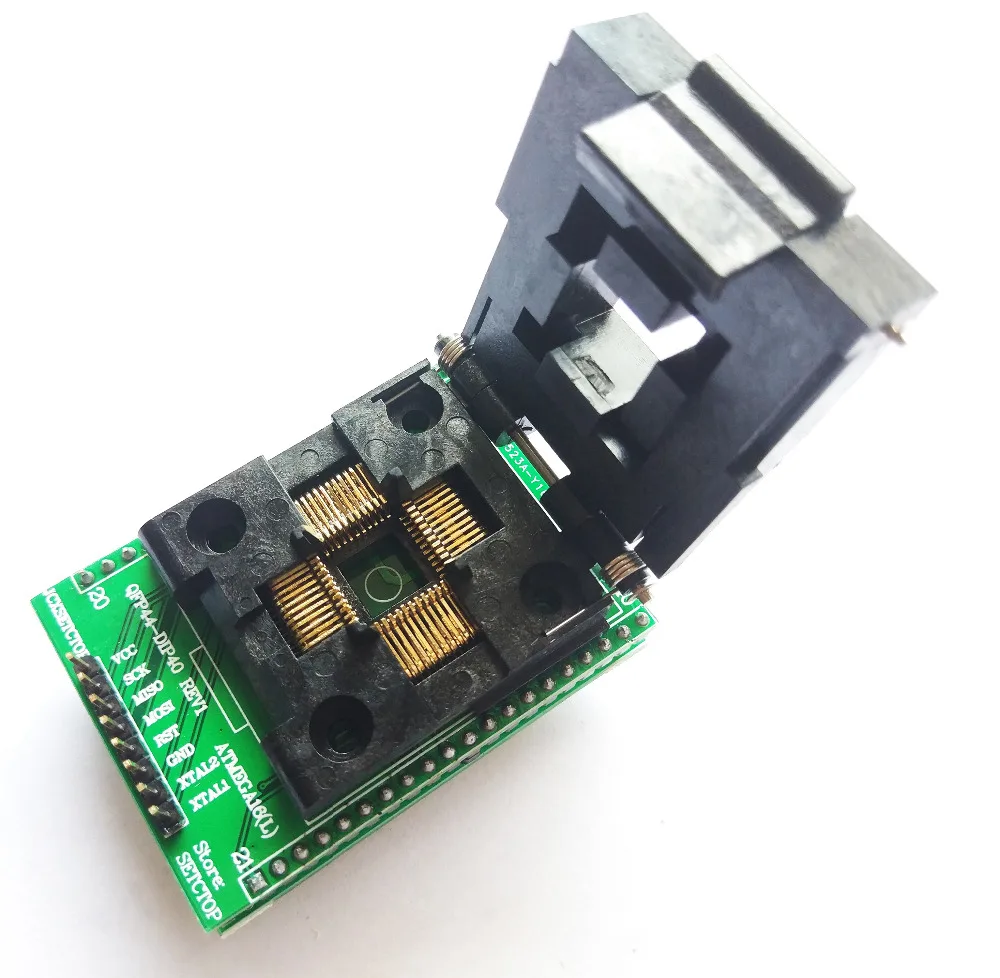 LQFP44 TQFP44 к адаптеру DIP40 QFP44 Adpater IC CHIP test burn Block atmega16 atmega32 lqfp AVR программатор розетки|ic