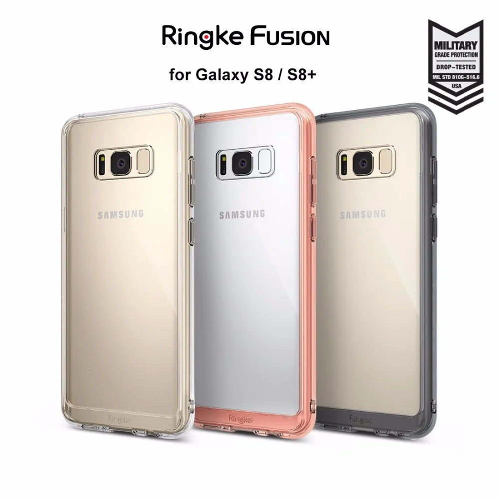 Ringke Fusion чехол для Galaxy S8/S8 плюс ясно сзади Панель Mil-Класс падение доказательство