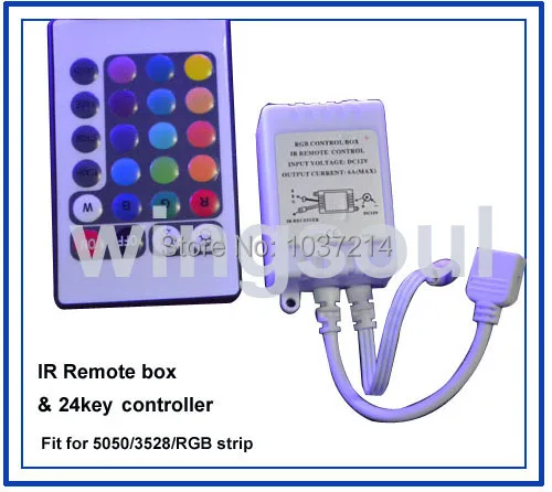 

LED RGB strip controller 24 key IR Remote Control !! Free shipping!!!