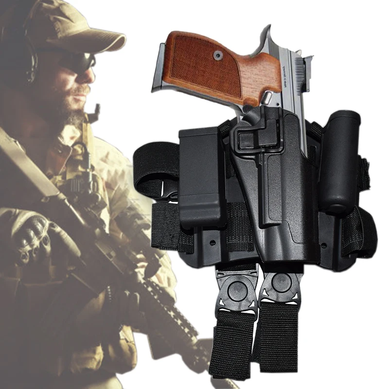 

Tactical Gun Case Colt 1911 Gun Leg Holster Airsoft Pistol Hunting Handgun Holster Right Hand Drop Leg Holster