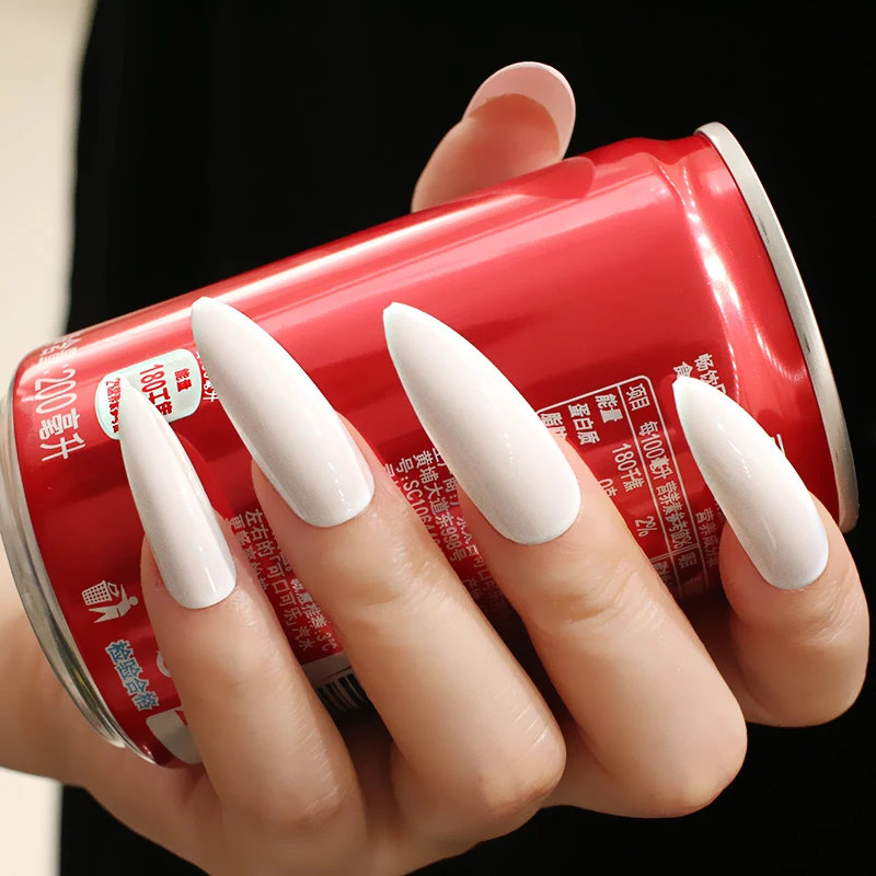 Черные ультрадлинные ногти на шпильках 24 шт. искусственные УФ гель для дизайна