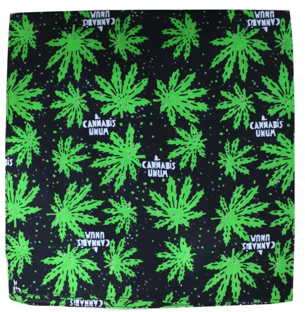 FOXMOTHER Hip Hop Punk Cotton Reggae Jamaica Green Weed Leaf Bandana Headwear For Mens