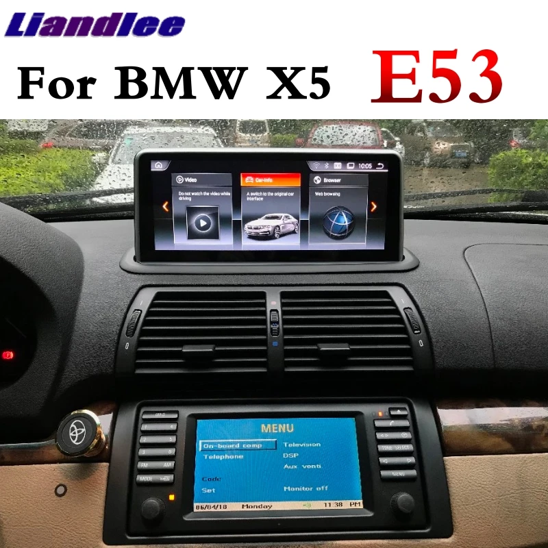 Liandlee автомобильный мультимедийный плеер NAVI для BMW X5 E53 1999 2000 2001 2002 2003 2004 2005 2006 CarPlay радио-систем Idrive(gps навигации