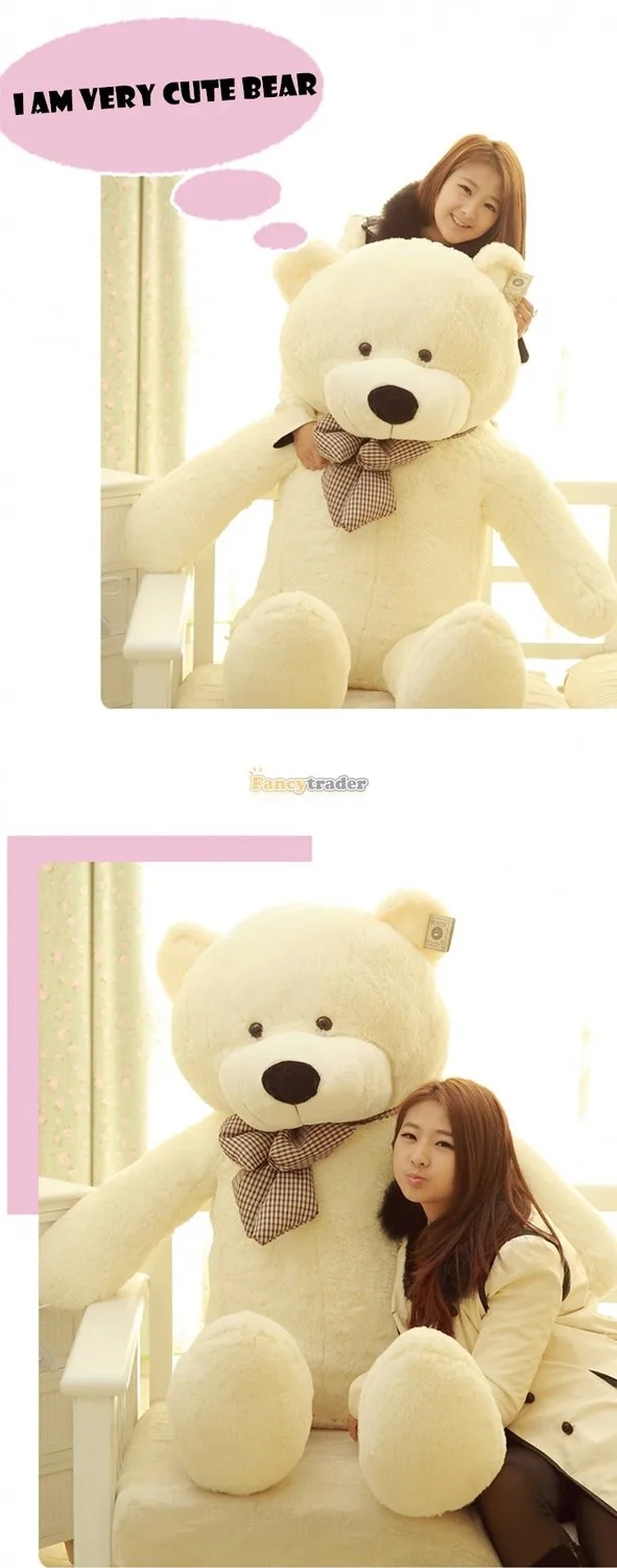 Fancytrader 79 ''200 см jumbo огромный гигантские плюшевые Teddy Bear, 5 цветов, бесплатная доставка ft90509