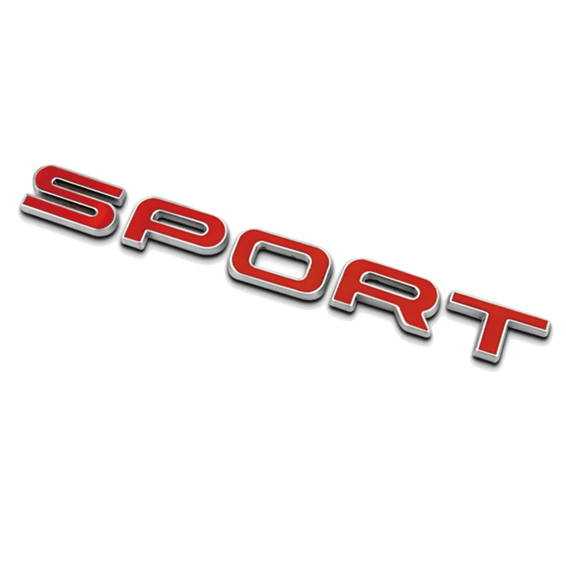 

Red Sport Logo Sticker Metal Decal for Land Rover freelander 2 defender velar vogue Range Rover Genesis Auto Badge Car Styling