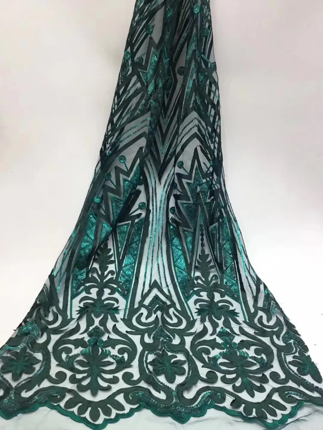 

Multi Color African George Lace Fabric With Sequin Lace Nigerian George Wrapper High Quality African Fabric For Dress 5yd