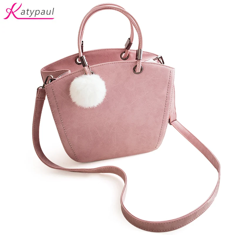 New Fashion 2017 Women Shoulder Bag Famous Brands Woman Handbag Lovely Suede Pink Gray Messenger Bag